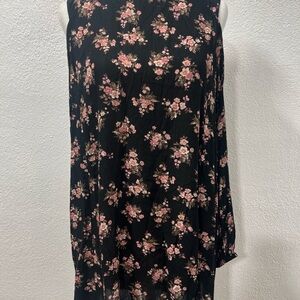 Floral Black Dress
